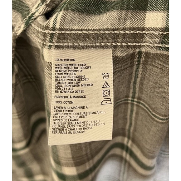 Nautica‎ Heritage Plaid Flannel Button Up Shirt Mens Size Small Chest Pockets - Picture 4 of 10